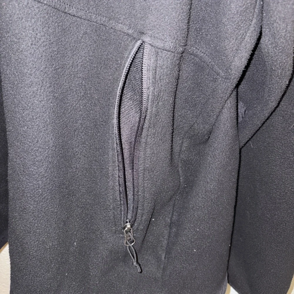 North Face Mens Fleece Pullover Jacket Black Size Large XXL But Paint